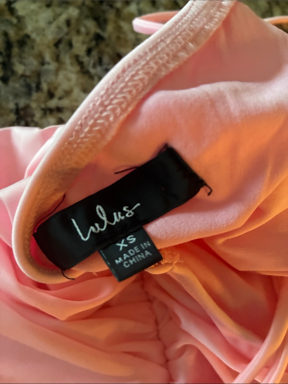 Lulu's Pink Satin Ruched Mini Dress - Picture 3 of 3